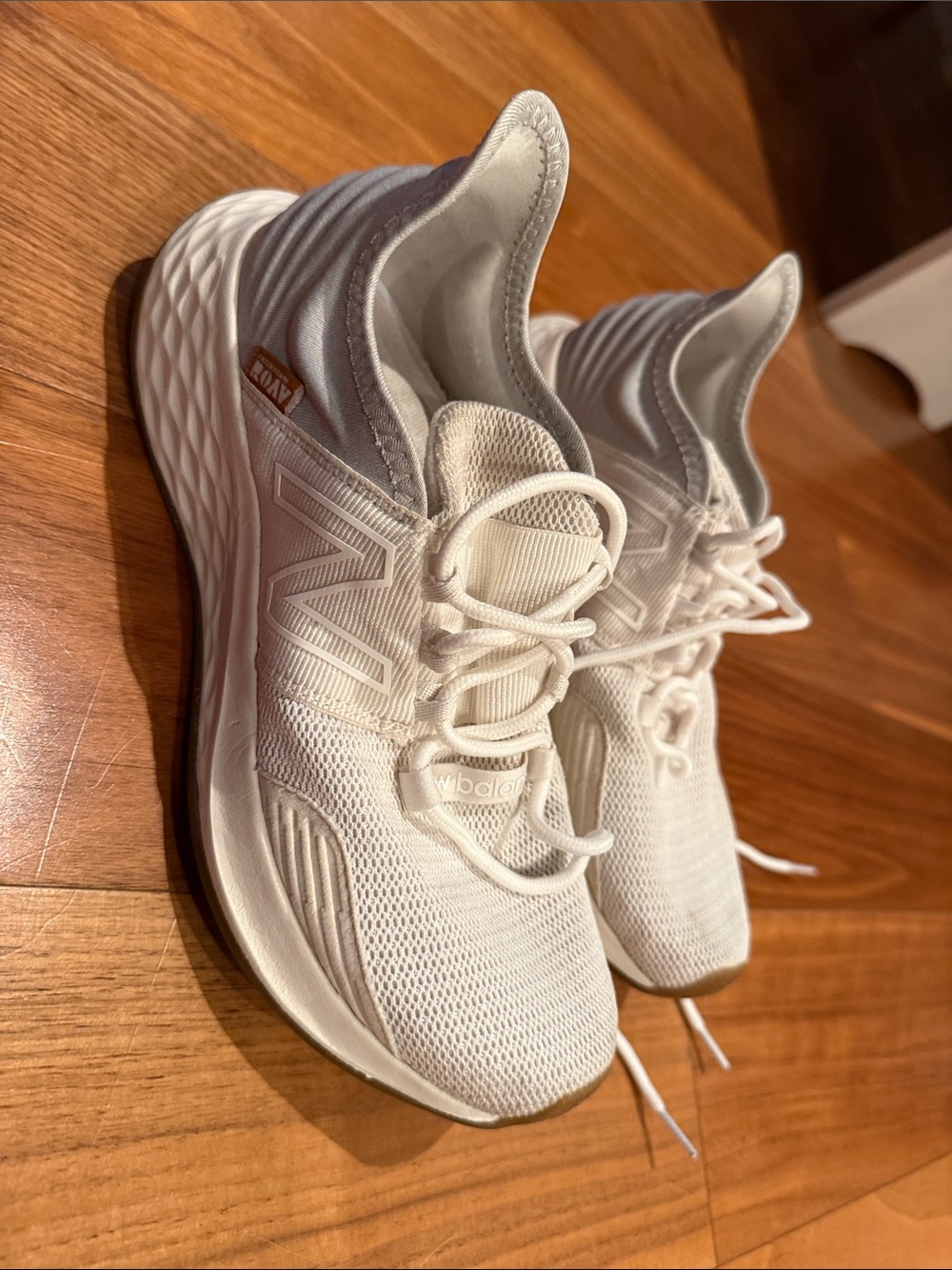New Balance Women's White Knit Running Sneakers
